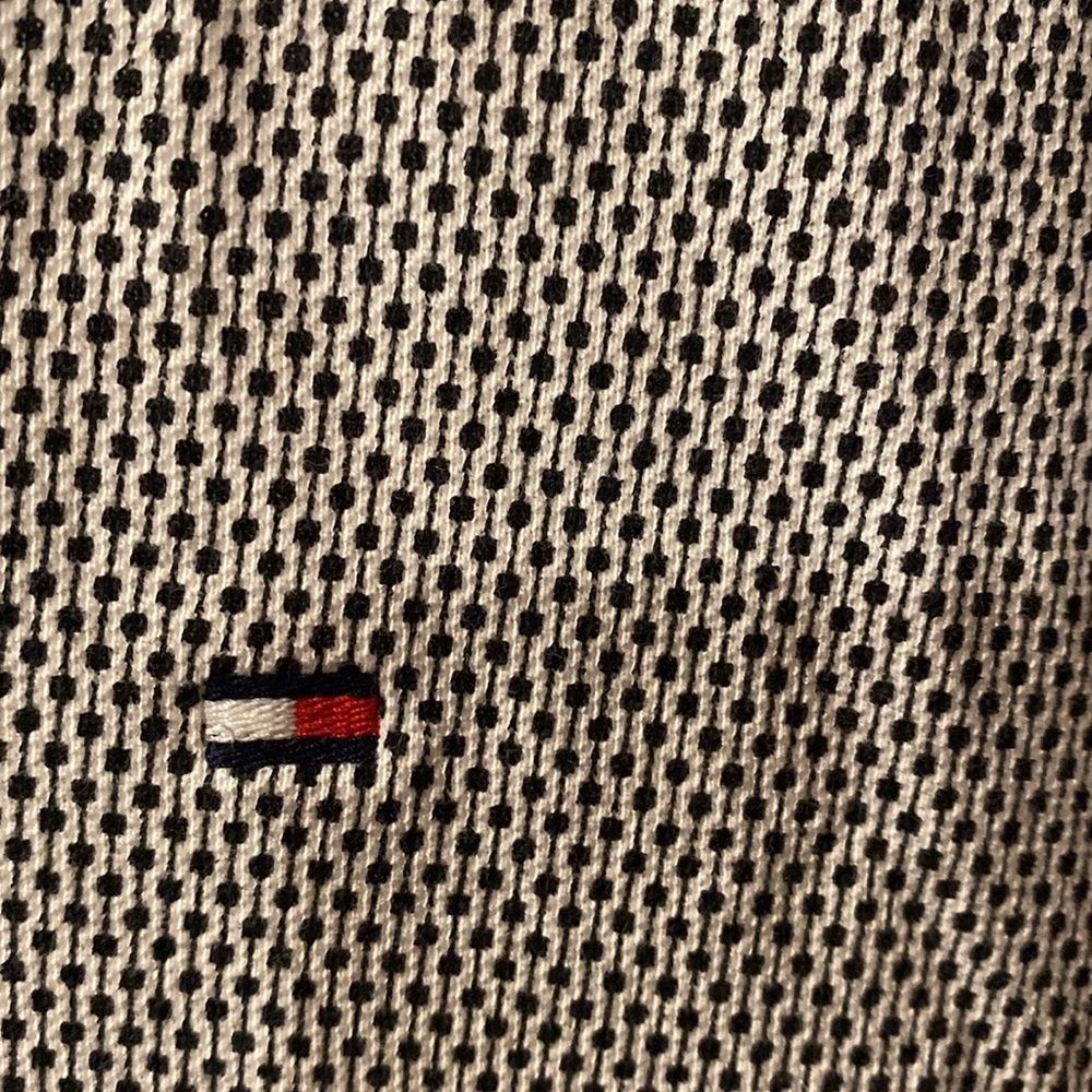 Mens black and white checkered polo - Picture 3 of 4